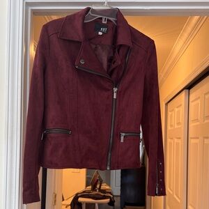 Kut from the Kloth Women's Deep Red Leather Jacket